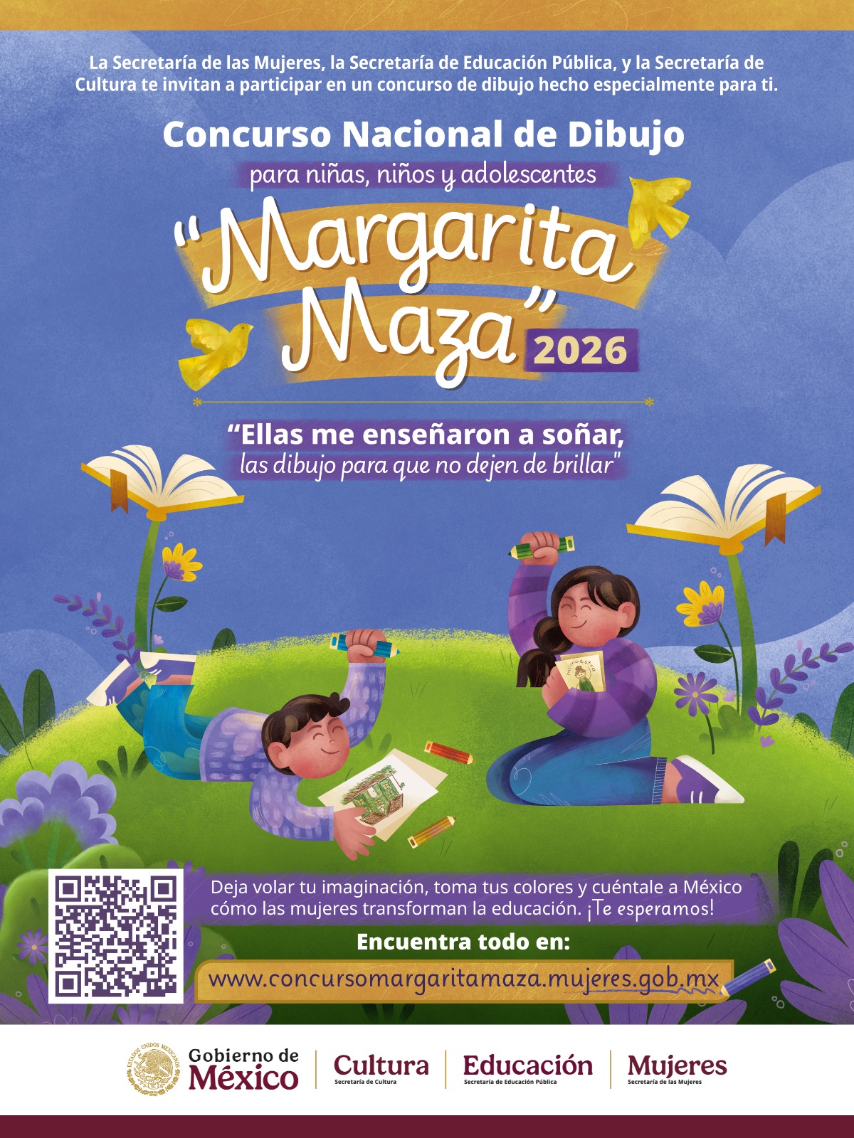 Entrada: GOBIERNO DE MÉXICO INVITA A PARTICIPAR EN EL CONCURSO NACIONAL DE DIBUJO “MARGARITA MAZA” 2026 PARA NIÑAS, NIÑOS Y ADOLESCENTES
